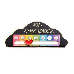 Mood Tracker Expression Interactive Brooch Pin
